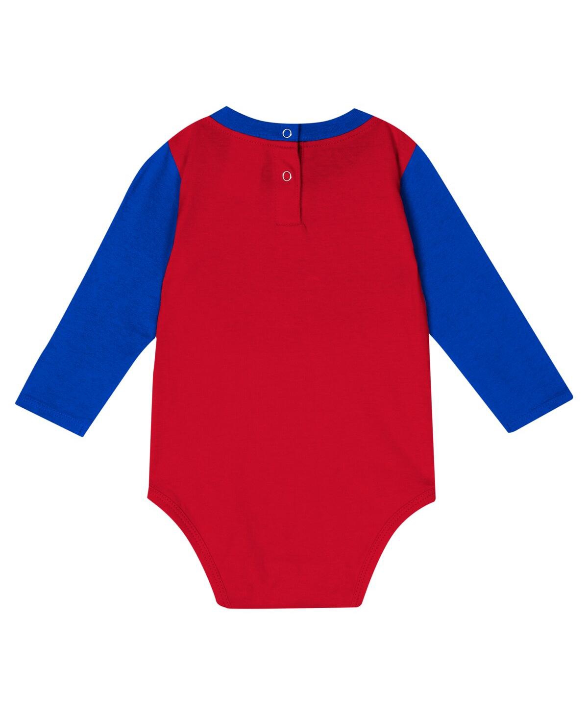 Outerstuff Baby Boys And Girls 2-piece New York Giants Double Up Long Sleeve Bodysuit And Pants Set In Multi