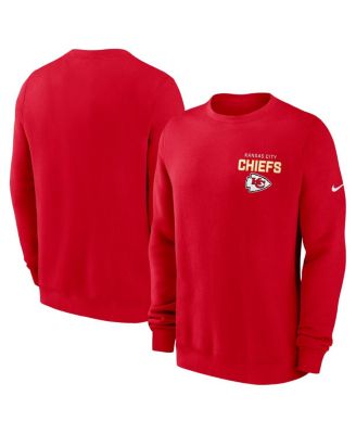 Nike - Men's Red Kansas City Chiefs Primetime Club Fleece Pullover Sweatshirt