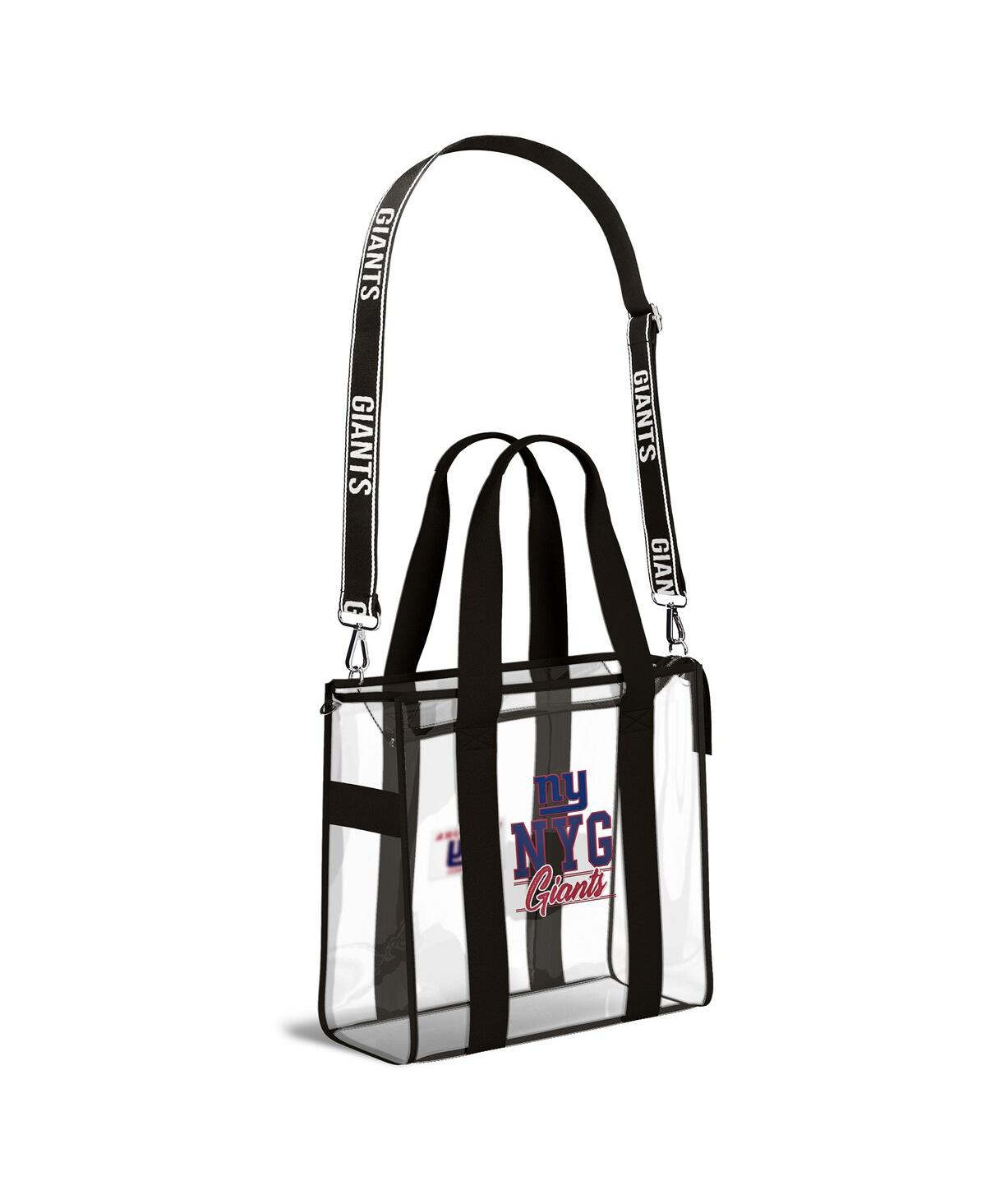 Wear By Erin Andrews New York Giants Stadium Team Color Trim With Tote Bag In Transparent