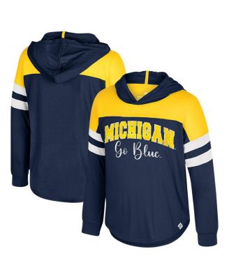 Colosseum - Toddler Navy Michigan Wolverines Reflection Hoodie Long Sleeve T-Shirt