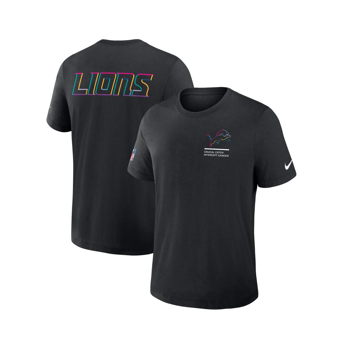 Мужская футболка Nike Black Detroit Lions 2025 NFL Crucial Catch Tri-Blend Dri-FIT — фото 4