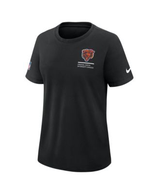 Women's Black Chicago Bears 2025 NFL Crucial Catch Tri-Blend Dri-FIT T-Shirt