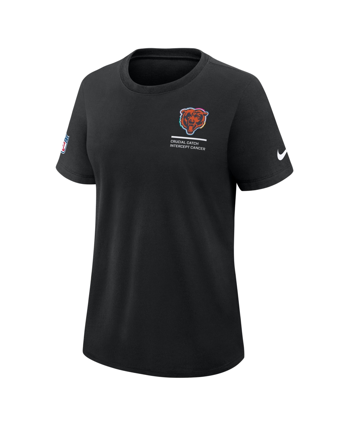 Nike Women's Black Chicago Bears 2025 Nfl Crucial Catch Tri-blend Dri-fit T-shirt In Black