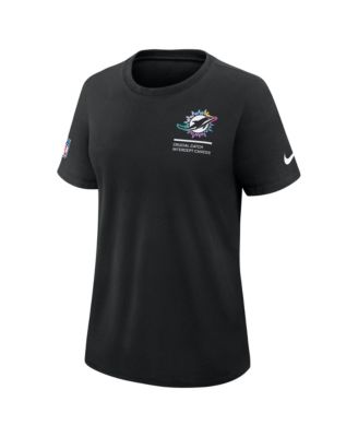 Women's Black Miami Dolphins 2025 NFL Crucial Catch Tri-Blend Dri-FIT T-Shirt