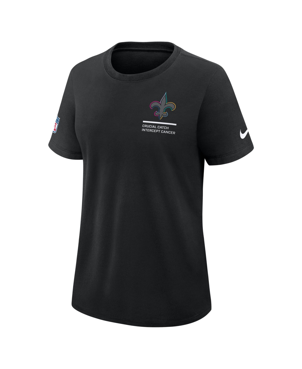 Nike Women's Black New Orleans Saints 2025 Nfl Crucial Catch Tri-blend Dri-fit T-shirt In Black