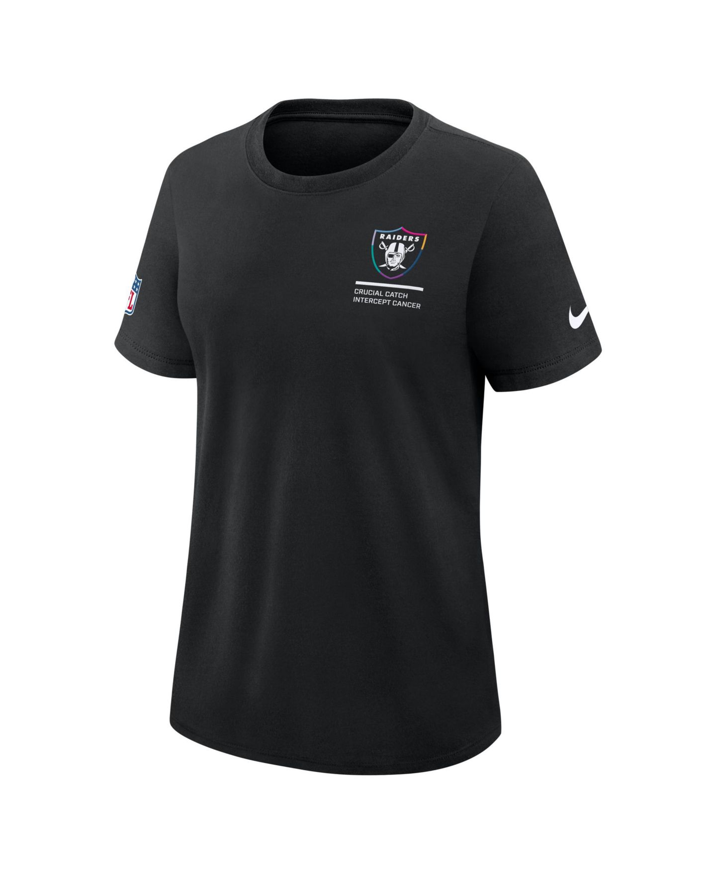 Женская футболка Nike Black Las Vegas Raiders 2025 NFL Crucial Catch Tri-Blend Dri-FIT — фото 5
