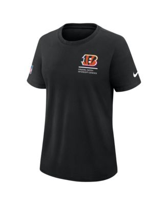 Women's Black Cincinnati Bengals 2025 NFL Crucial Catch Tri-Blend Dri-FIT T-Shirt