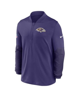 Men's Purple Baltimore Ravens Sideline Dri-FIT Half-Zip Pullover Sweatshirt