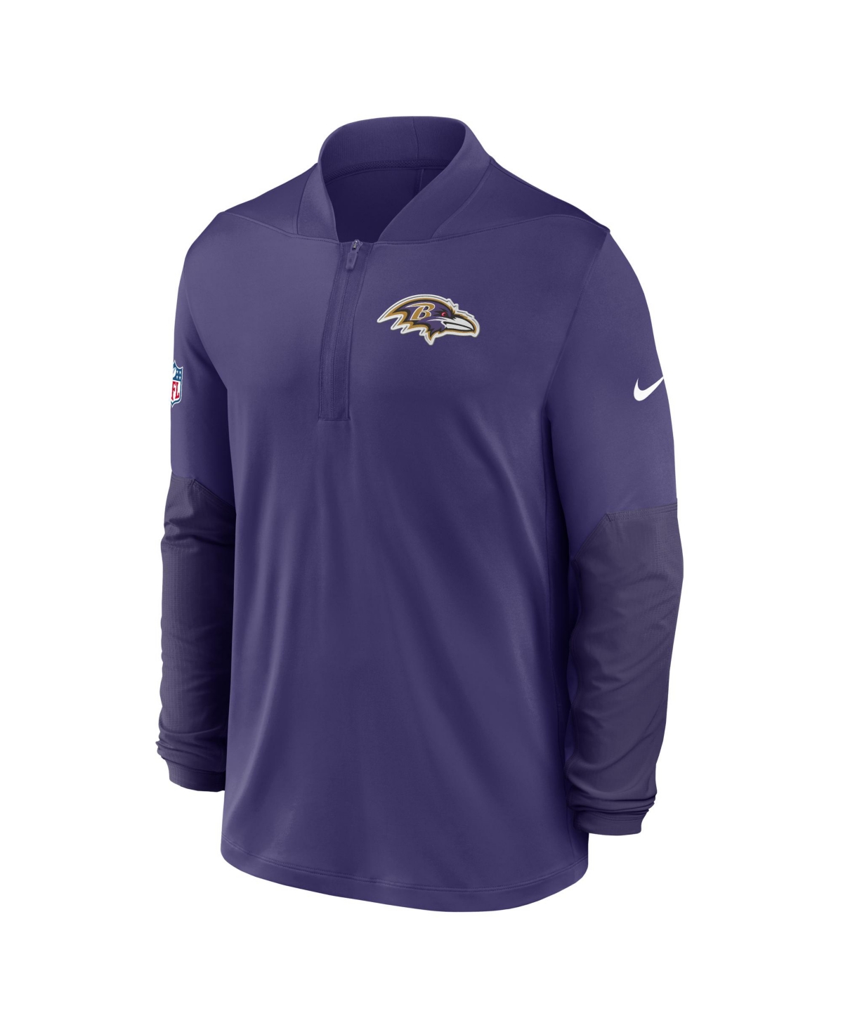 Nike Men's Purple Baltimore Ravens Sideline Dri-fit Half-zip Pullover Sweatshirt In Purple