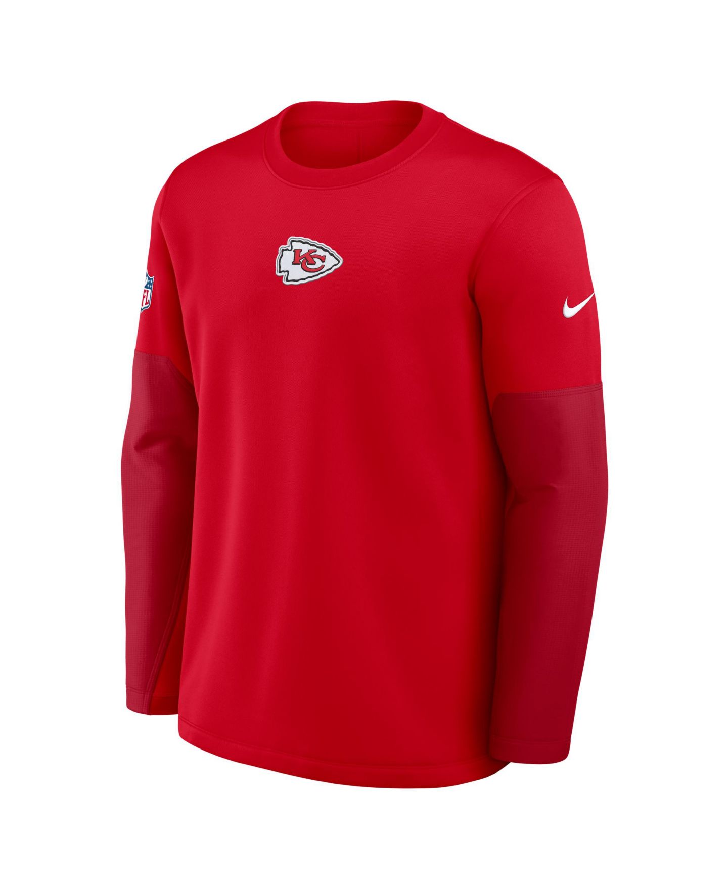 Мужская футболка Nike Red Kansas City Chiefs Sideline Scripted to Win Performance Long Sleeve — фото 5