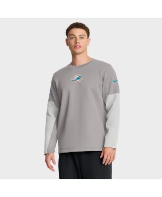 Nike - Men's Gray Miami Dolphins Sideline Scripted to Win Performance Long Sleeve T-Shirt