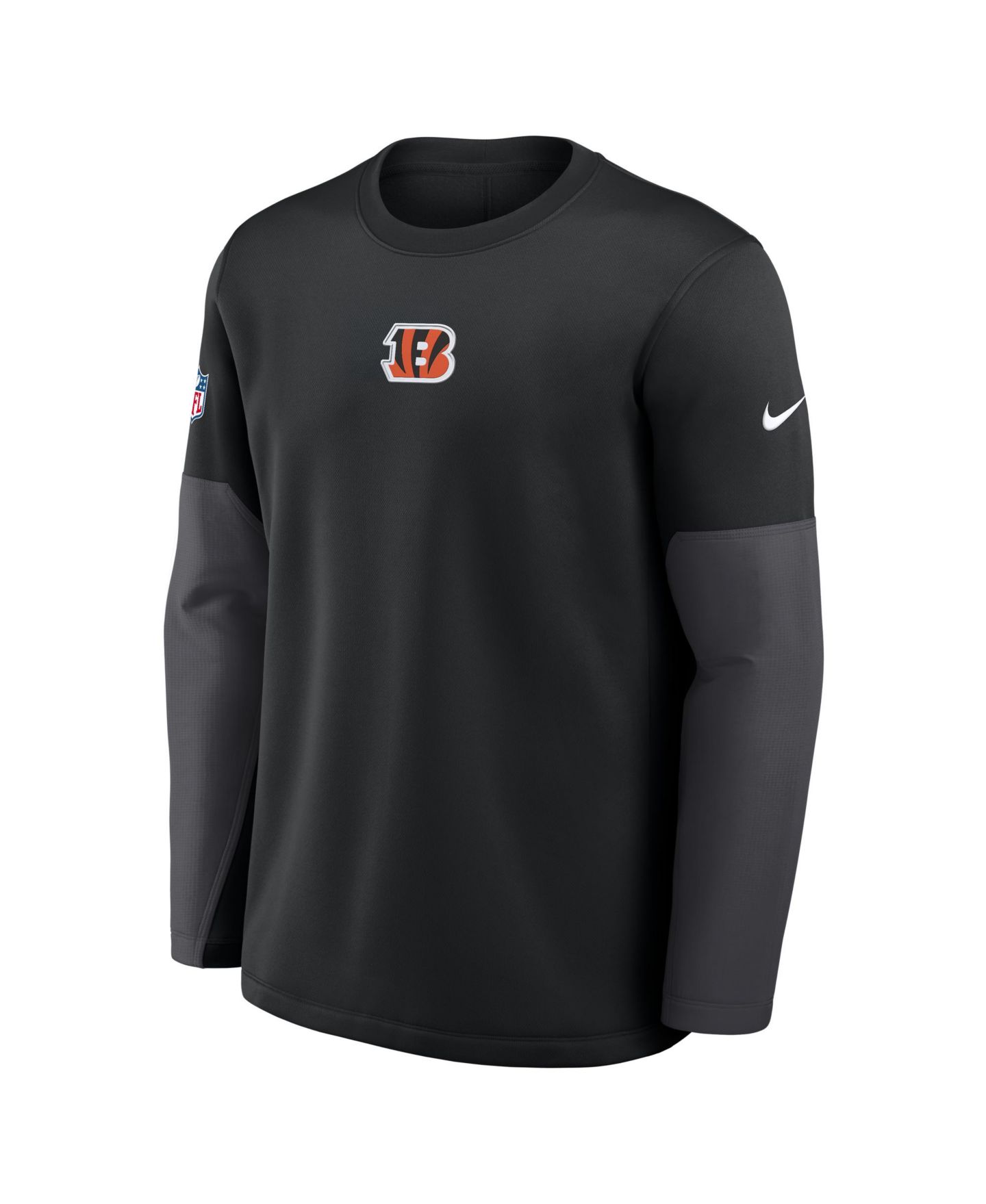 Мужская футболка Nike Black Cincinnati Bengals Sideline Scripted to Win Performance Long Sleeve — фото 5