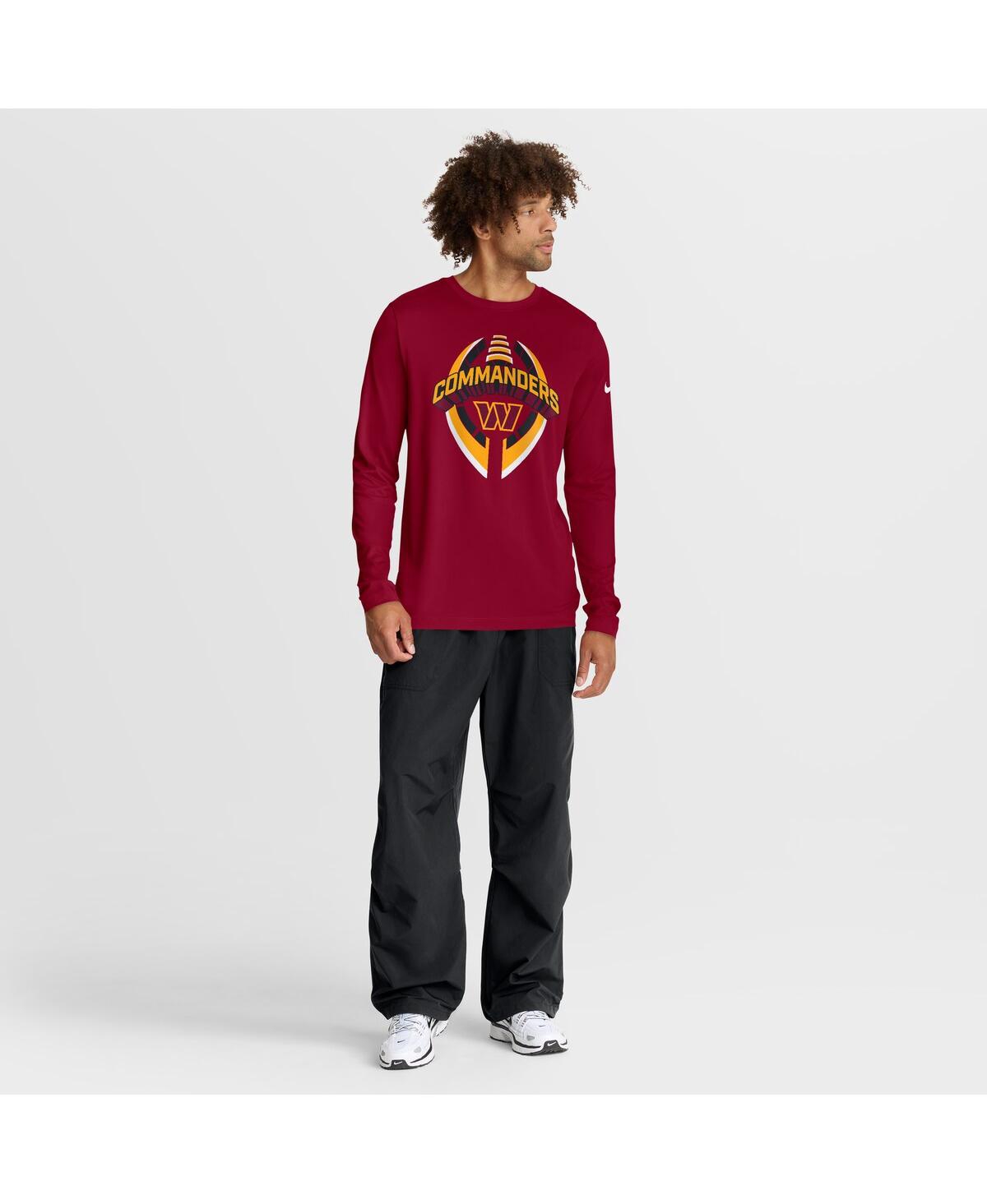 Nike Men's Burgundy Washington Commanders Primetime Legend Icon Performance Long Sleeve T-shirt In Burgundy