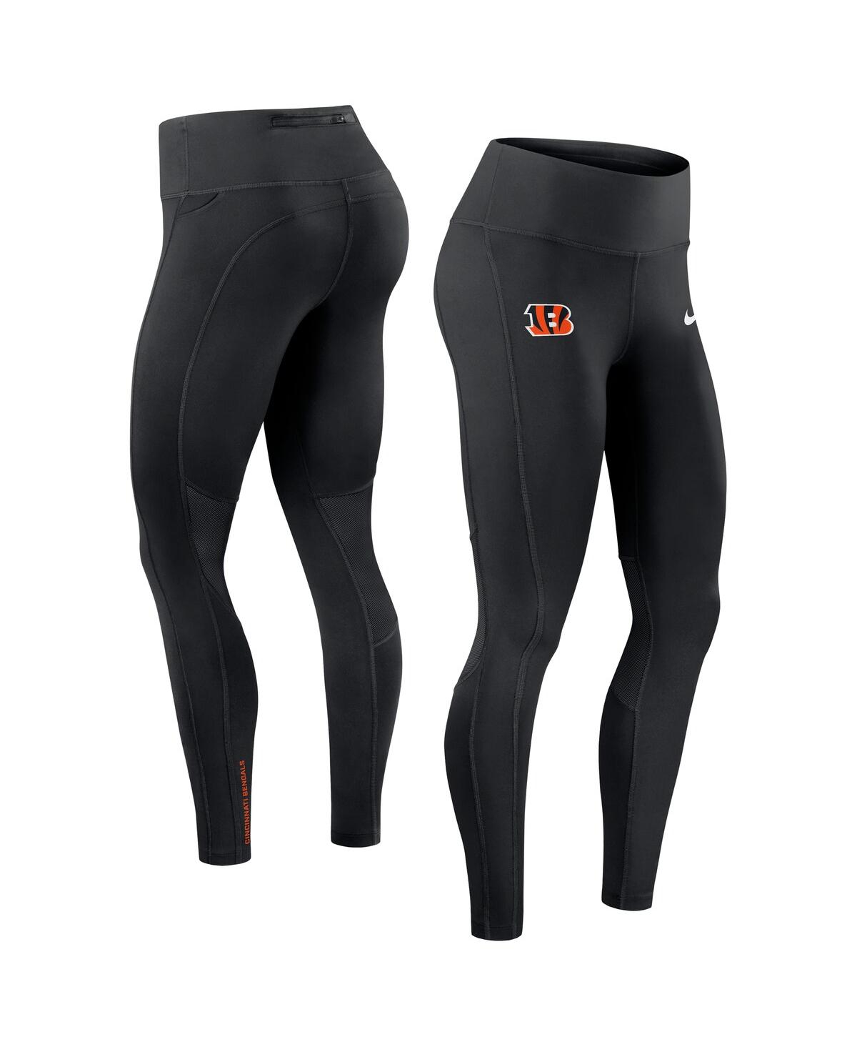 Nike Women's Black Cincinnati Bengals Primetime Epic Fast Dri-fit Leggings In Black