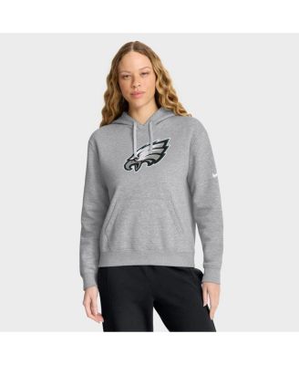 Nike - Women's Heather Gray Philadelphia Eagles Club Fleece Pullover Hoodie