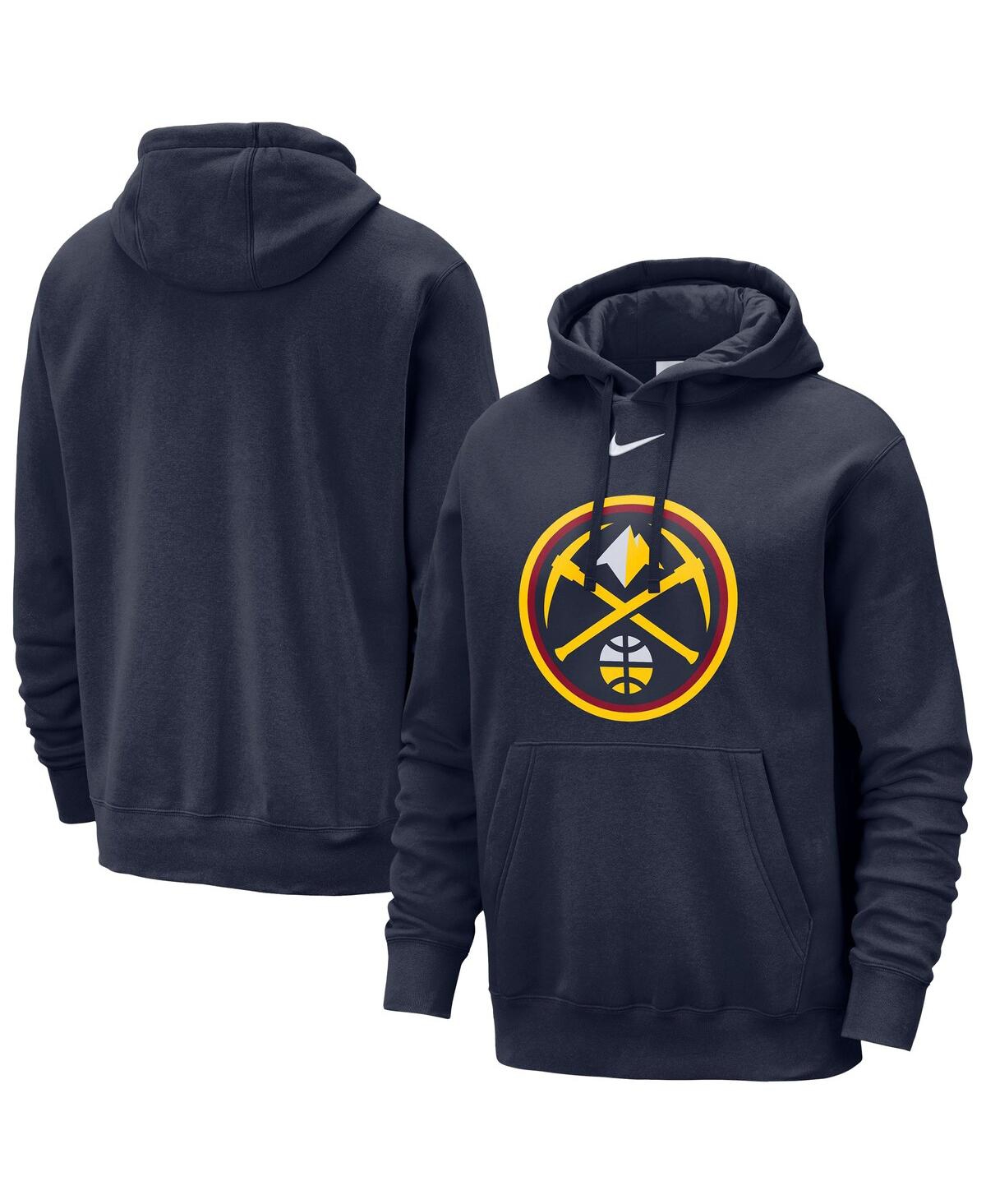 Nike Men's Navy Denver Nuggets Essential Logo Club Pullover Hoodie