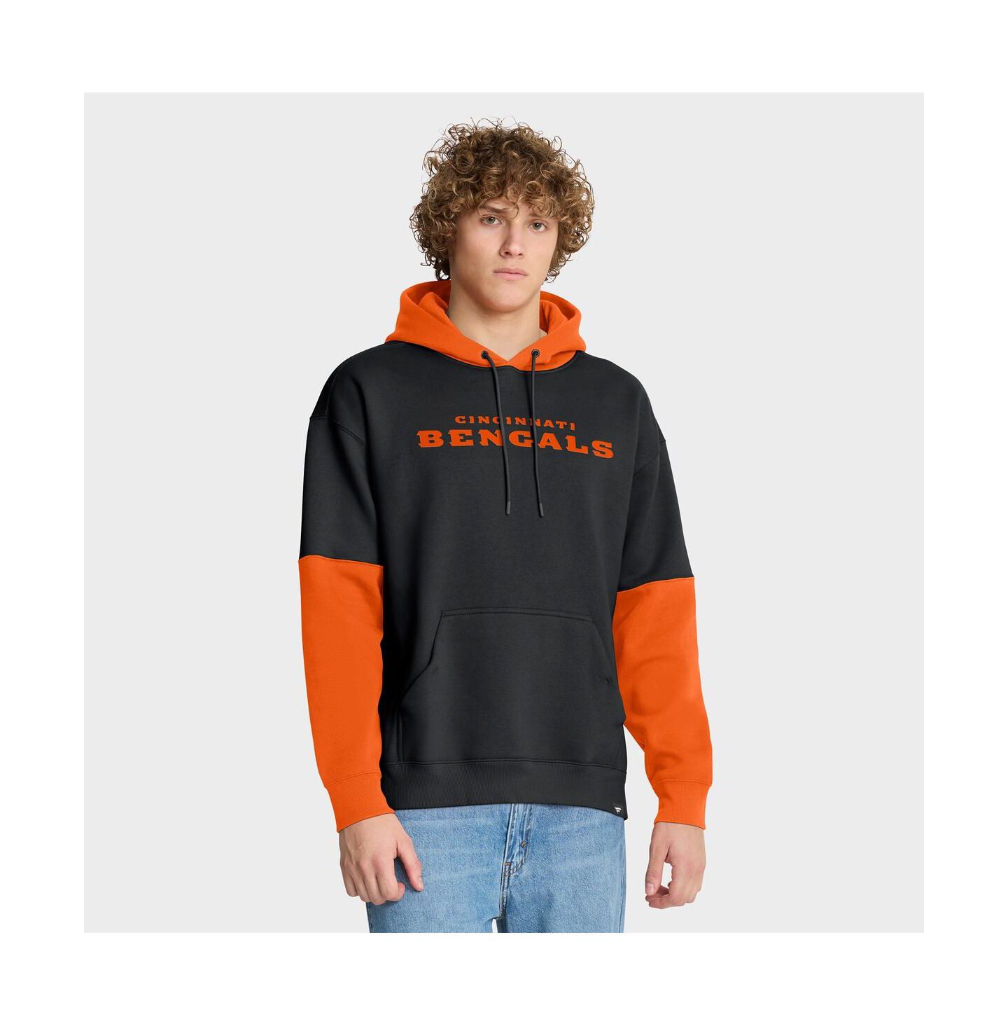 Мужское худи Fanatics Black Cincinnati Bengals Helmet Pullover — фото 3
