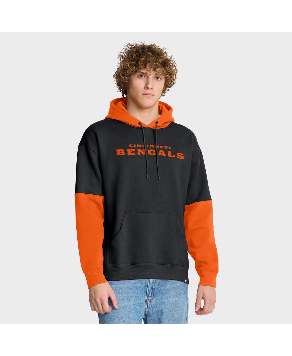 Fanatics Men's Black Cincinnati Bengals Helmet Pullover Hoodie In Black