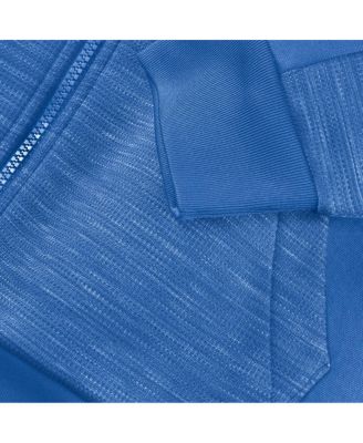 Men's Blue Detroit Lions Checkdown Pass Full-Zip Hoodie