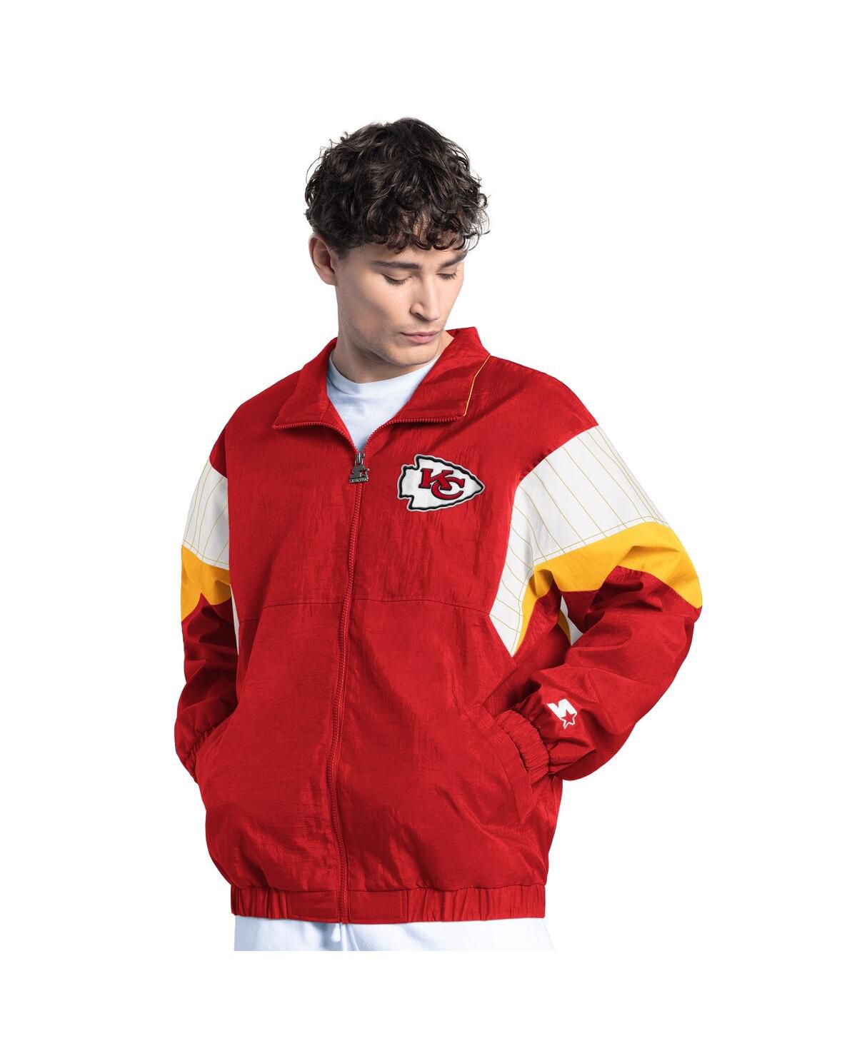 Мужская красная куртка на молнии Kansas City Chiefs Yard Line