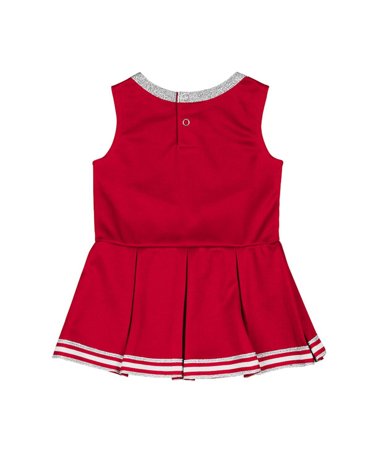 Colosseum Girls Baby Boys and Scarlet Nebraska Huskers Lollipop Park Cheer Dress