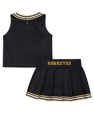 Girls Toddler 2-Piece Black Iowa Hawkeyes Lollipop Park Cheer Set