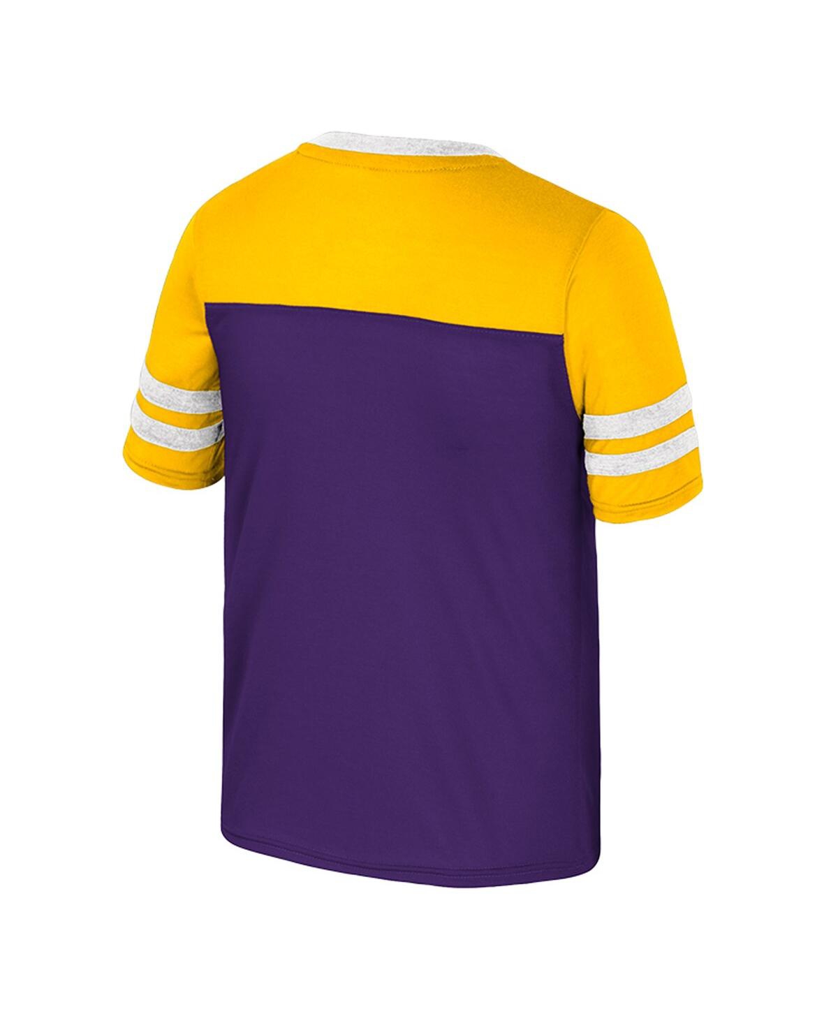 Colosseum Big Girls Purple Lsu Tigers Princess Bubblegum Bling T-shirt In Multi