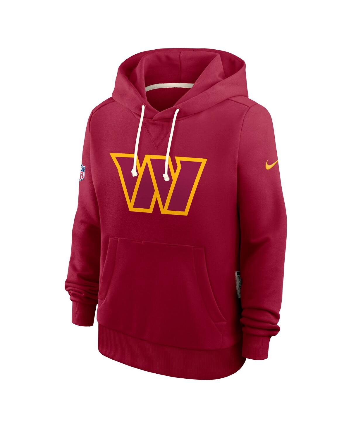 Nike Women's Burgundy Washington Commanders Sideline Standard Issueâ Initial Homeâ Dri-fit Hoodie In Red