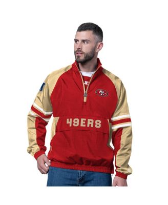 Starter - Men's Scarlet San Francisco 49ers Prospect Half-Zip Pullover
