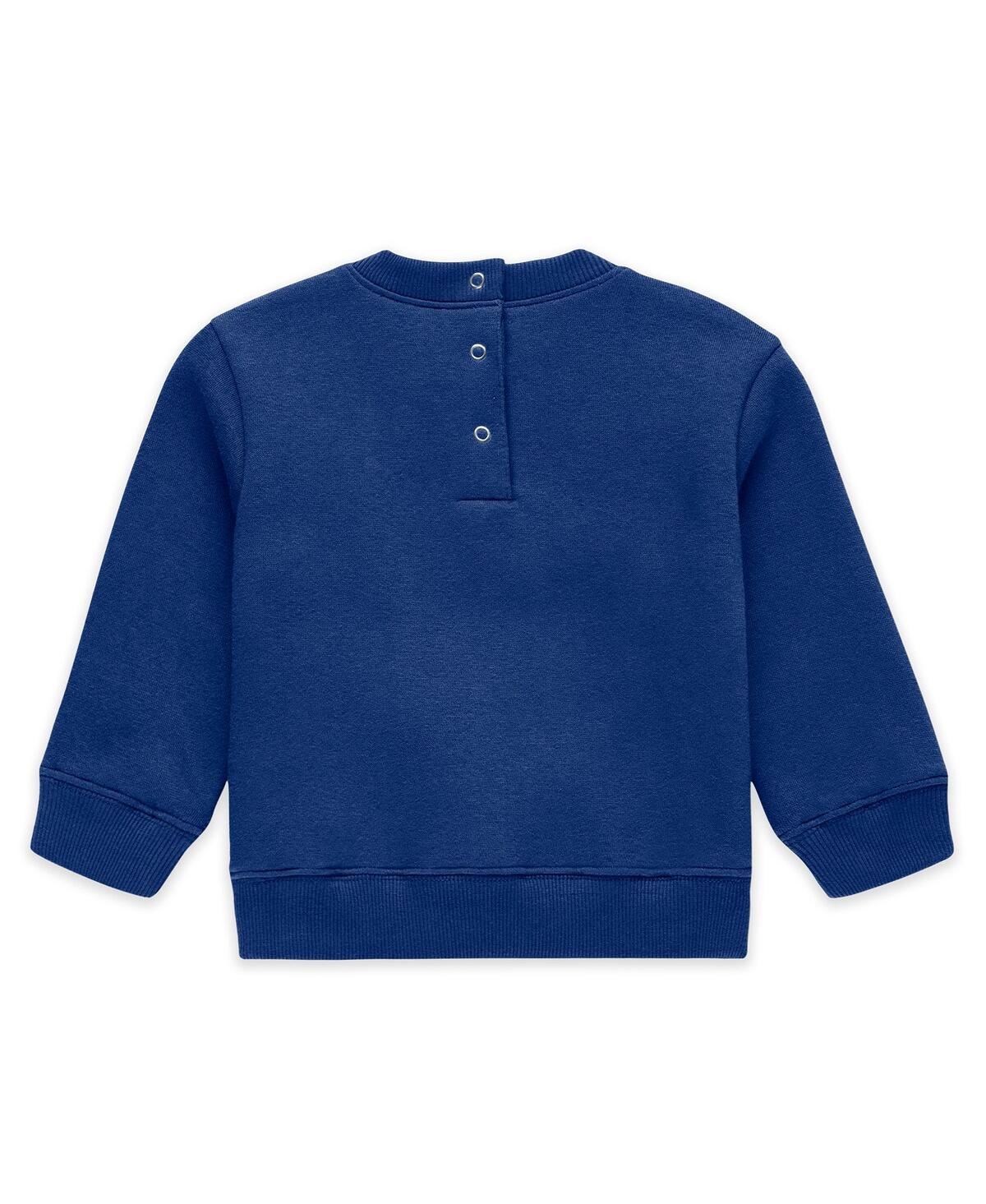 Wear By Erin Andrews Newborn 2-piece Royal Los Angeles Dodgers Fleece Crewneck And Pants Set In Blue