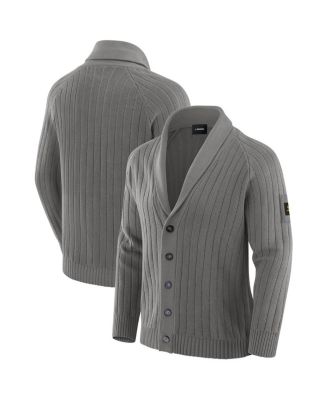 J. Palmer - Men's Graphite Minnesota Vikings The Playmaker Cardigan Raglan Sweater