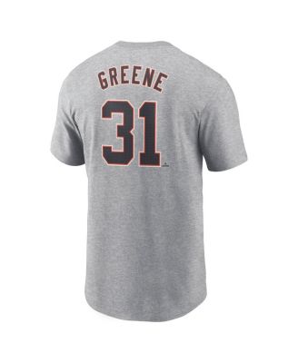 Men's Riley Greene Gray Detroit Tigers Fuse Name Number T-Shirt