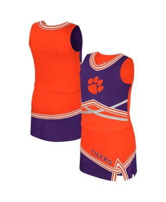Colosseum - Big Girls Orange Clemson Tigers Lollipop Park Cheer Two-Piece Set