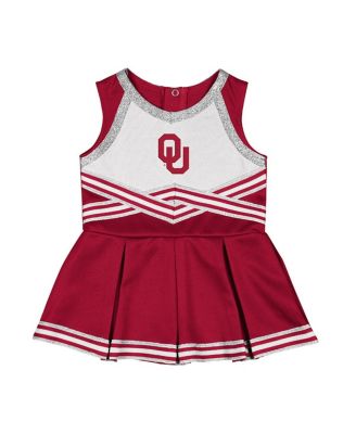 Girls Baby Boys and Girls Crimson Oklahoma Sooners Lollipop Park Cheer Dress