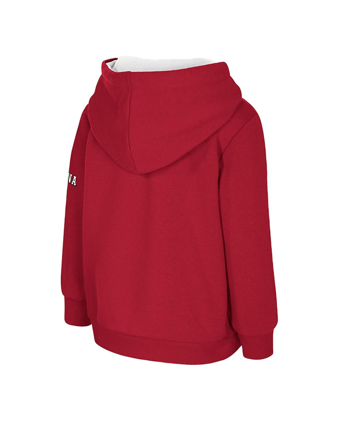 Colosseum Toddler Crimson Indiana Hoosiers Big Logo Volume Fleece Pullover Hoodie