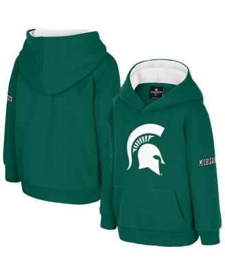 Colosseum - Toddler Green Michigan State Spartans Big Logo Volume Fleece Pullover Hoodie