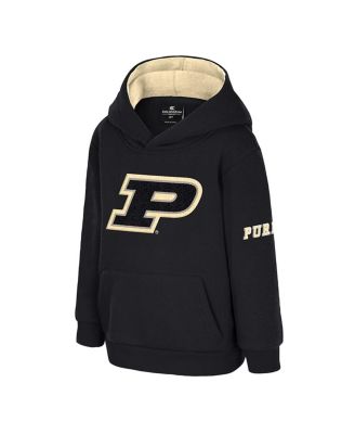 Toddler Black Purdue Boilermakers Big Logo Volume Fleece Pullover Hoodie