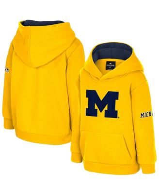 Colosseum - Toddler Maize Michigan Wolverines Big Logo Volume Fleece Pullover Hoodie