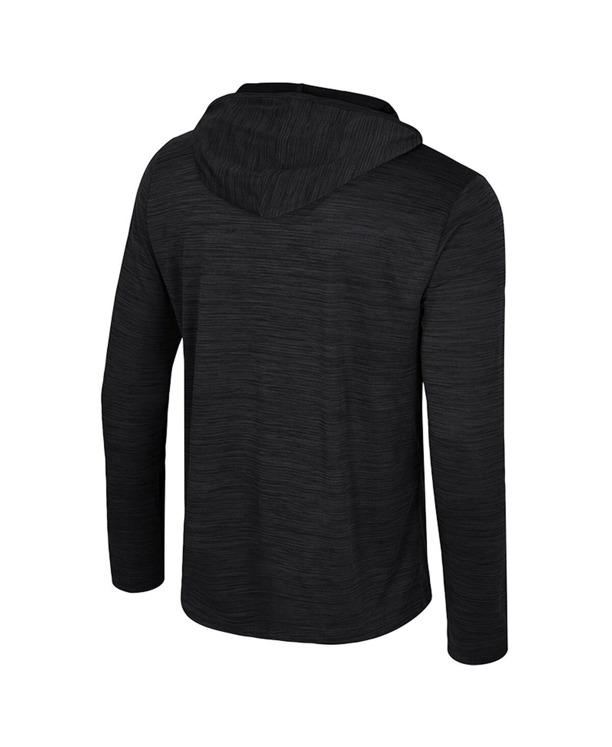 Colosseum Men's Black Texas Longhorns Always Sunny Lightweight Quarter-zip Hoodie In Black