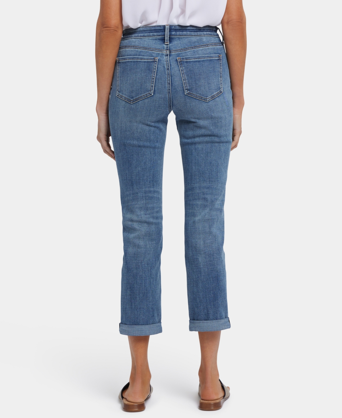 Macy's Nydj Women's Sheri Slim Ankle With Exposed Button Fly Jeans In Blue