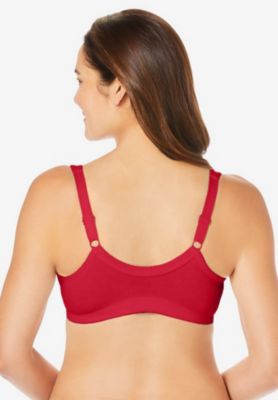 Women's 3-Pack Front-Close Cotton Wireless Bra