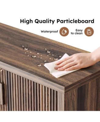 70-Inch Modern TV Stand Mid-Century Entertainment Center with Storage for 65"/75" TVs