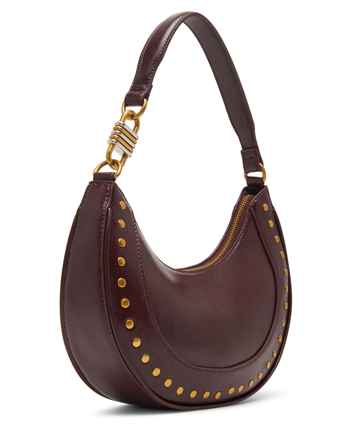 Steve Madden Bliamm Studded Mini Shoulder Bag In Burgundy