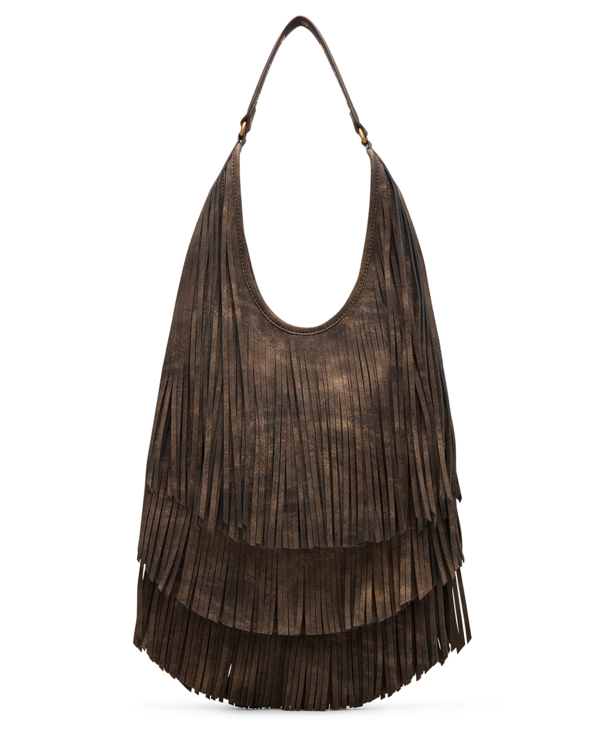 Steve Madden Bfringe Medium Shoulder Bag In Brown