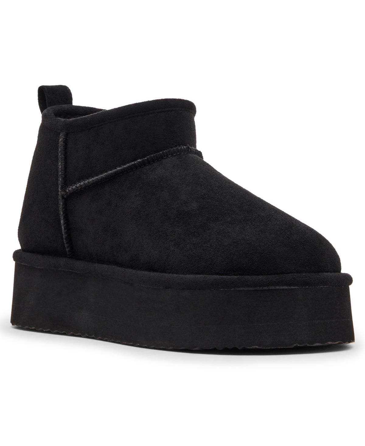 Madden Girl Women's Brave Cozy Mini Platform Booties In Black