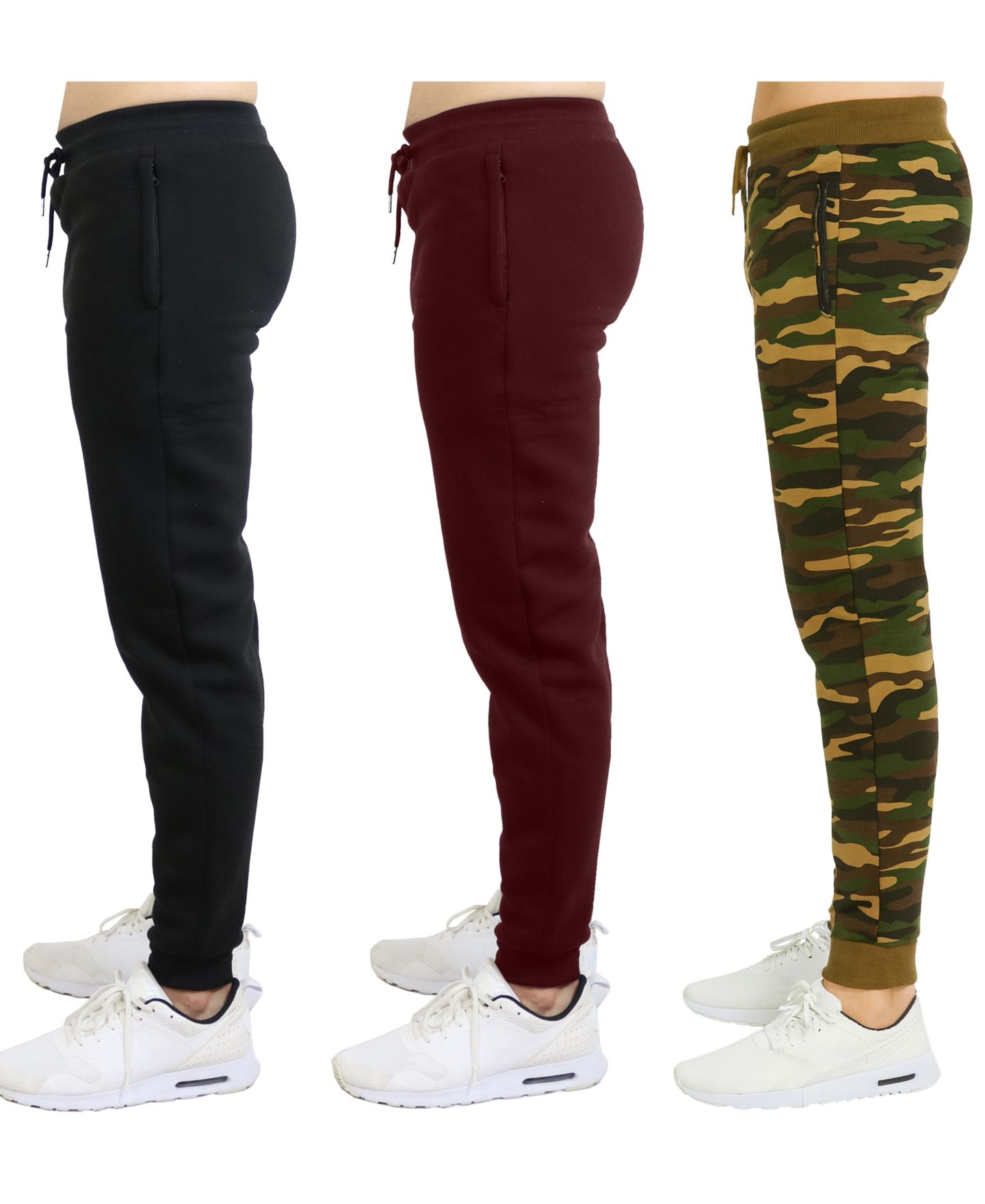Мужские брюки Blue Ice 3-Pack Slim-Fit, цвет: Чёрный / Бордовый — фото 2