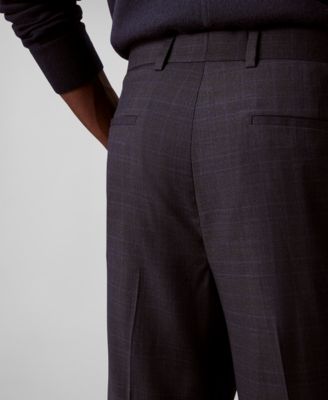 Men's Slim-Fit Check Trouser Pants