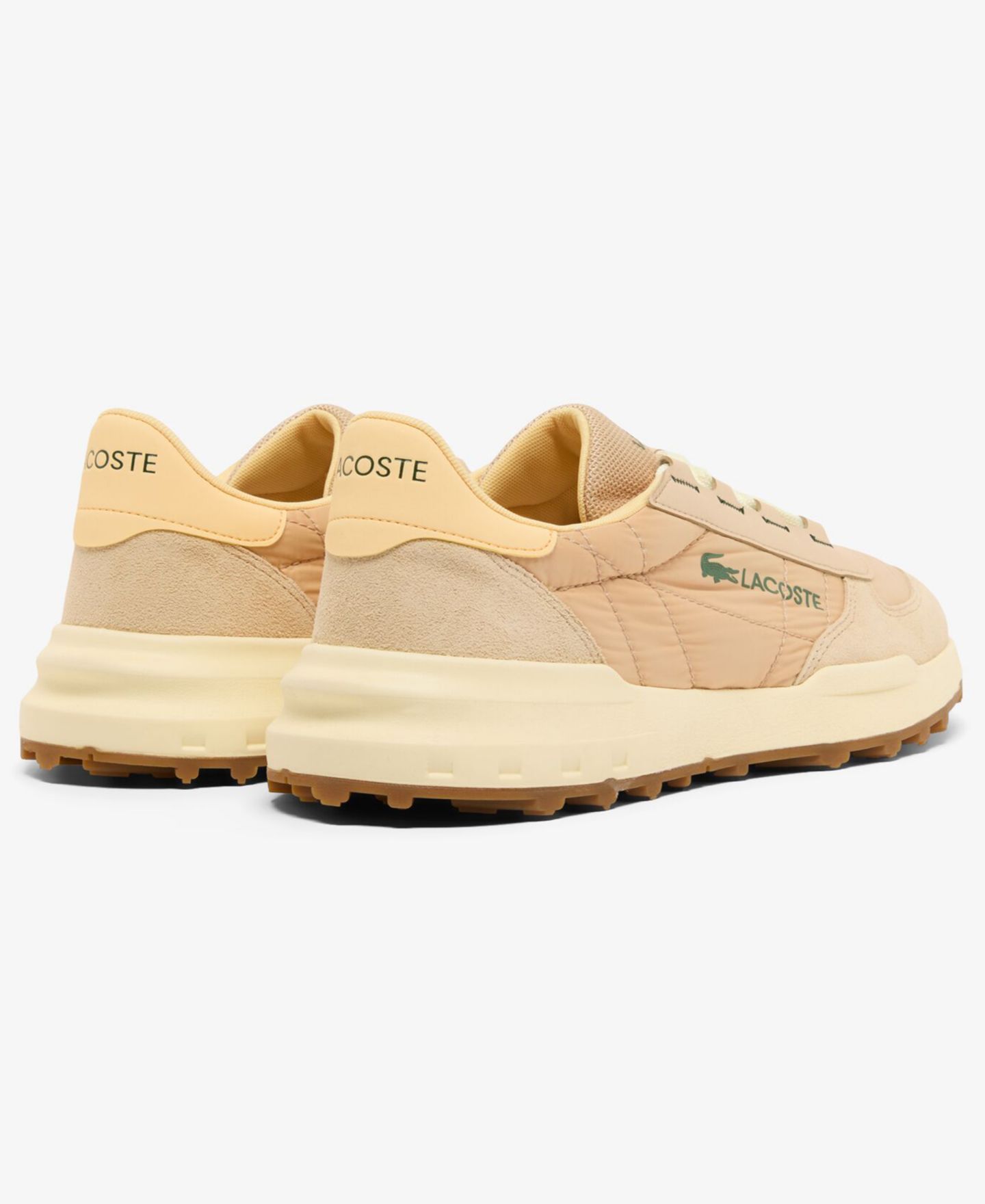 Мужские кроссовки Lacoste Elite Active EVO Round Toe, цвет: Натуральный / Жёлтый — фото 3