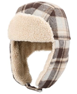Levi's - Men's Oversized Brushed Plaid Trapper Hat
