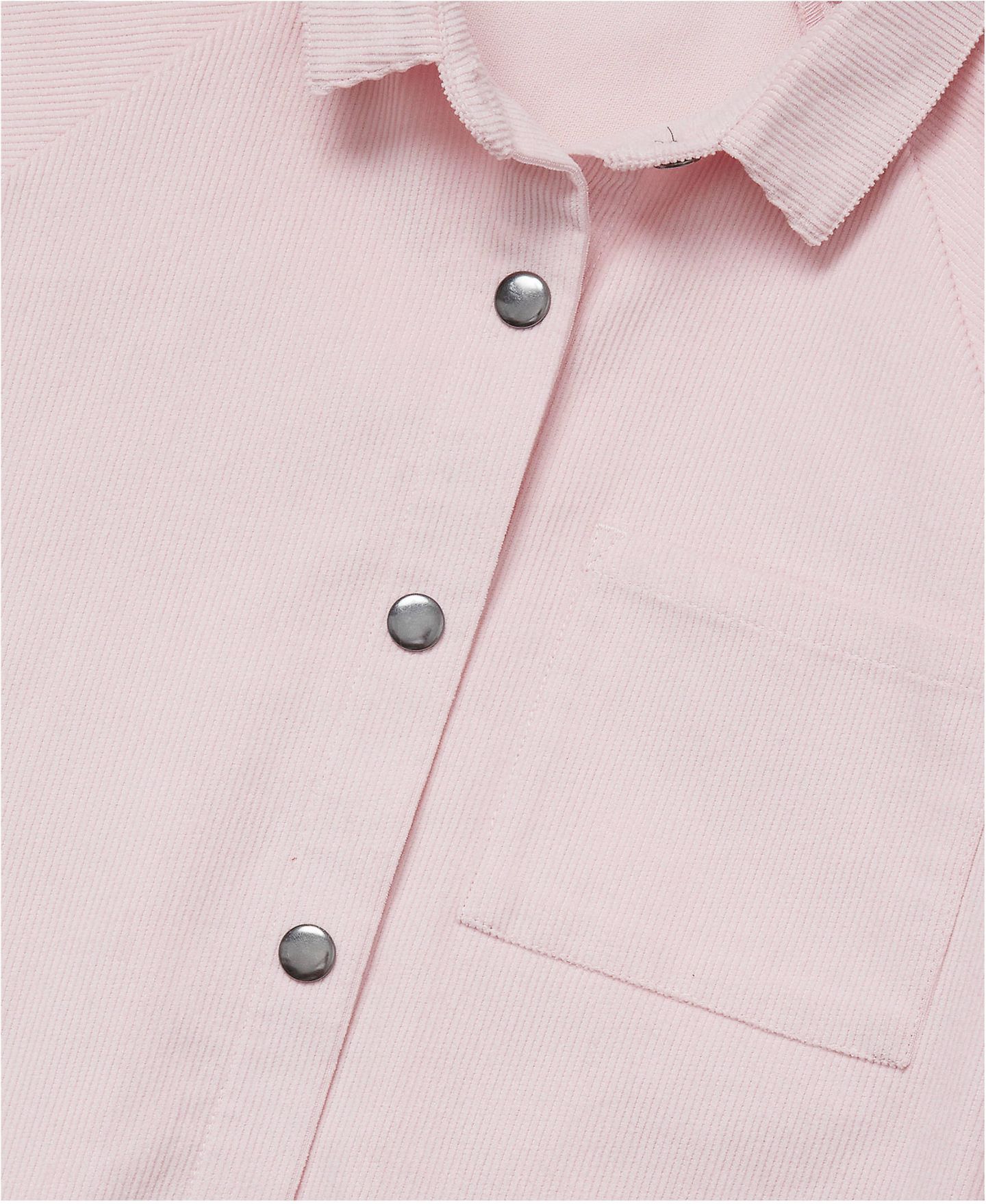 Платье Lands' End Sleeve Corduroy Shirt Dress для девочек, цвет: Бледный розовый — фото 3